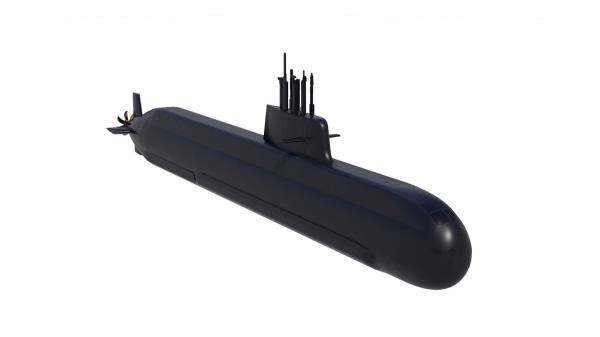 The Changbogo-III Batch-II submarine is seen in this photo provided by the state-run Defense Acquisition Program (DAPA) Administration. Hanwha Ocean signed a 1.1 trillion-won (US$845 million) deal with DAPA on Dec. 22, 2023, to build the 3,600-ton submarine for the South Korean Navy. (PHOTO NOT FOR SALE) (Yonhap)