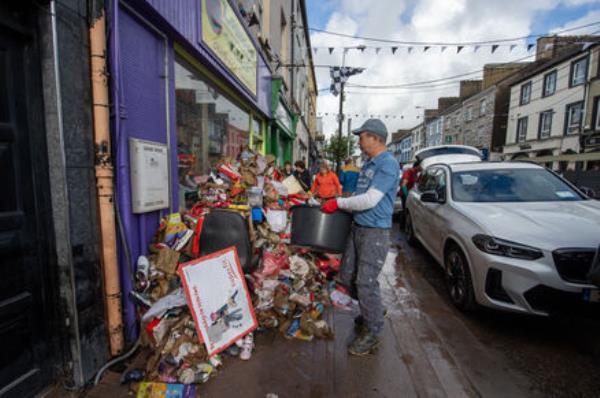The clean up at Lollipop Kids on Main Street, Midleton, after Wednesday's flooding. Picture: Dan Linehan  The clean up at Lollipop Kids on Main Street, Midleton, after Wednesday's flooding. Picture: Dan Linehan