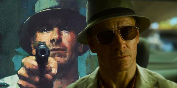 A composition of Michael Fassbender in The Killer