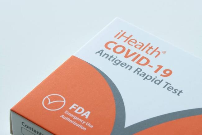 An iHealth COVID-19 Antigen rapid test kit (Tada Images / Shutterstock)