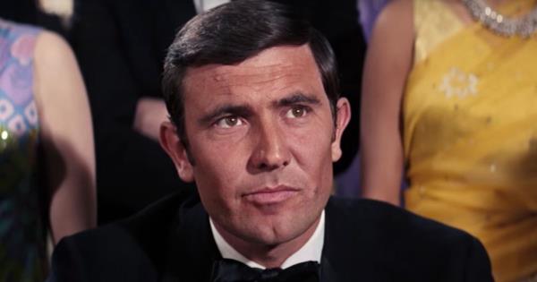 George Lazenby as James Bond in On Her Majesty's Secret Service