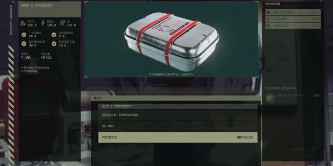 starfield improve carry capacity spacesuit upgrade