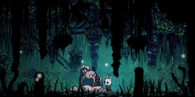 The Knight approaches Cornifer in the Queen's Gardens.