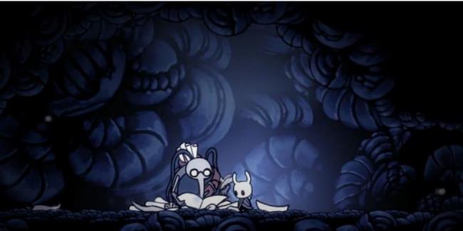 The Knight approaching Cornifer in the Howling Cliffs.