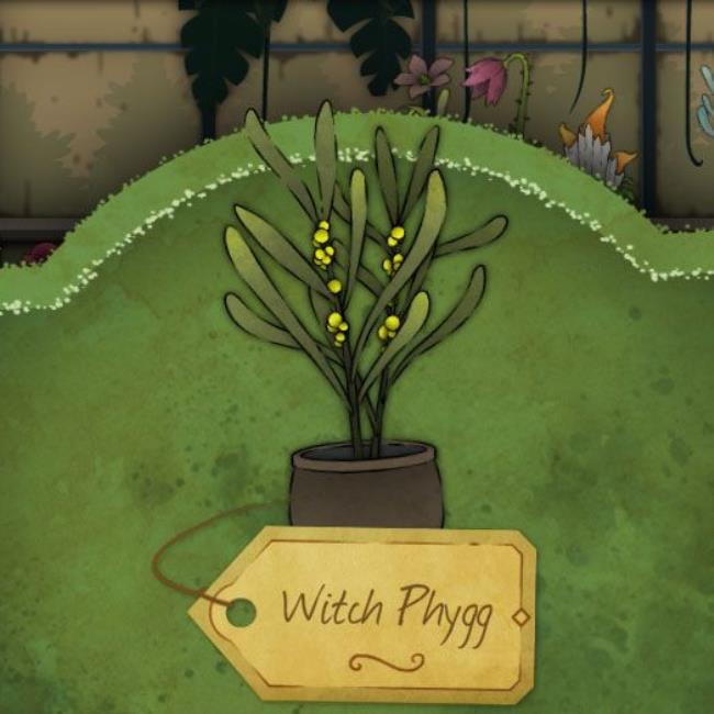 Strange Horticulture's map and different plants from the game.