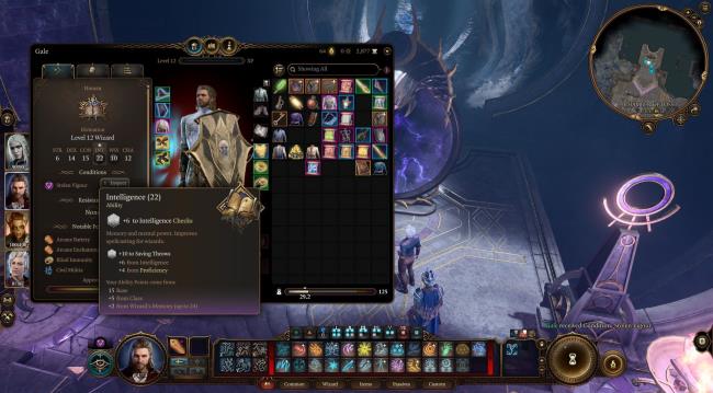 Detailed Character Preview Of Gale With 22 Intelligence After Using Mirror of Loss