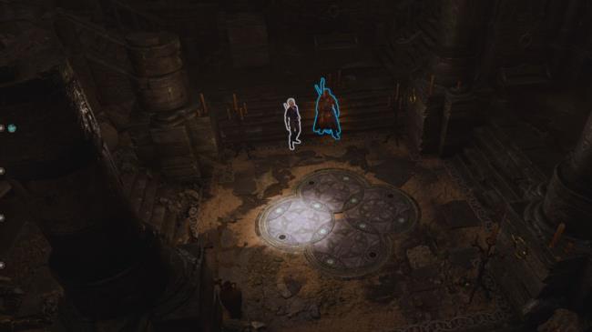 Baldur's Gate 3 - Party standing in front of an unsolved moon puzzle