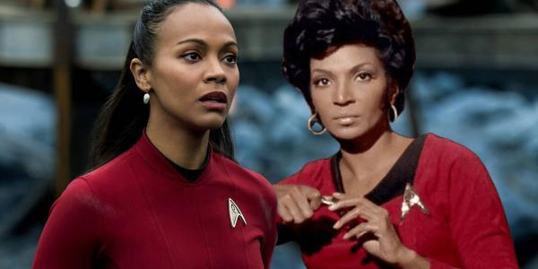 Zoe Saldana Nichelle Nichols Uhura Star Trek