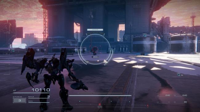 Player fighting V.VII Swinburne in Armored Core 6