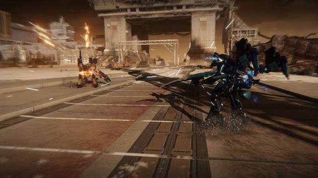 Player fighting Raven in Armored Core 6