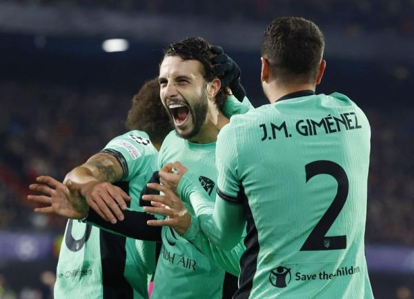 足球——两个乌龙球帮助马德里竞技进入欧冠淘汰赛阶段