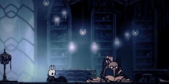 The Knight approaches Cornifer in the City of Tears.