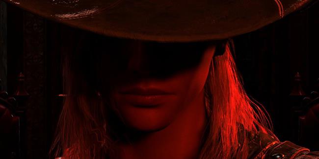 Baldur's Gate 3 Karlach with her eyes obscured by her hat